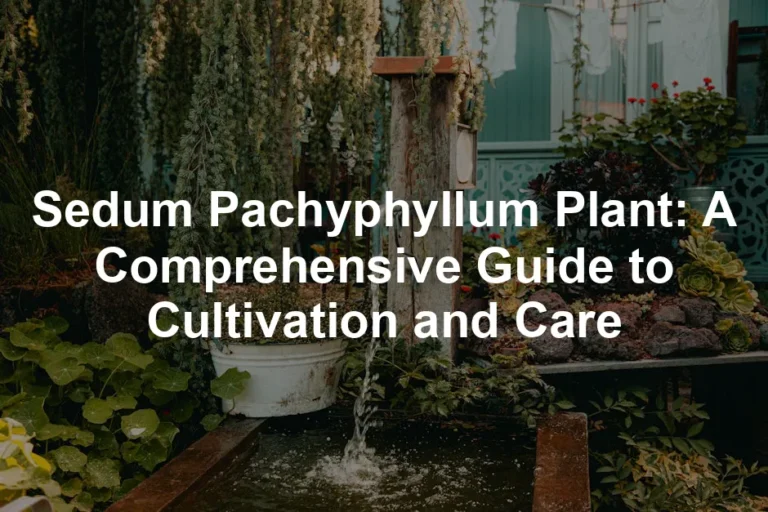 Featured image for Sedum Pachyphyllum Plant: A Comprehensive Guide to Cultivation and Care