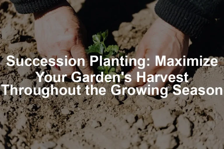 Featured image for Succession Planting: Maximize Your Garden's Harvest Throughout the Growing Season