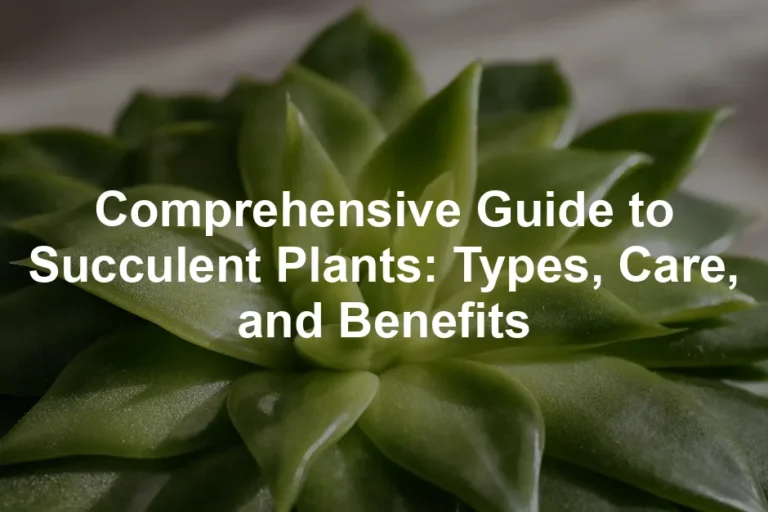 Featured image for Comprehensive Guide to Succulent Plants: Types, Care, and Benefits