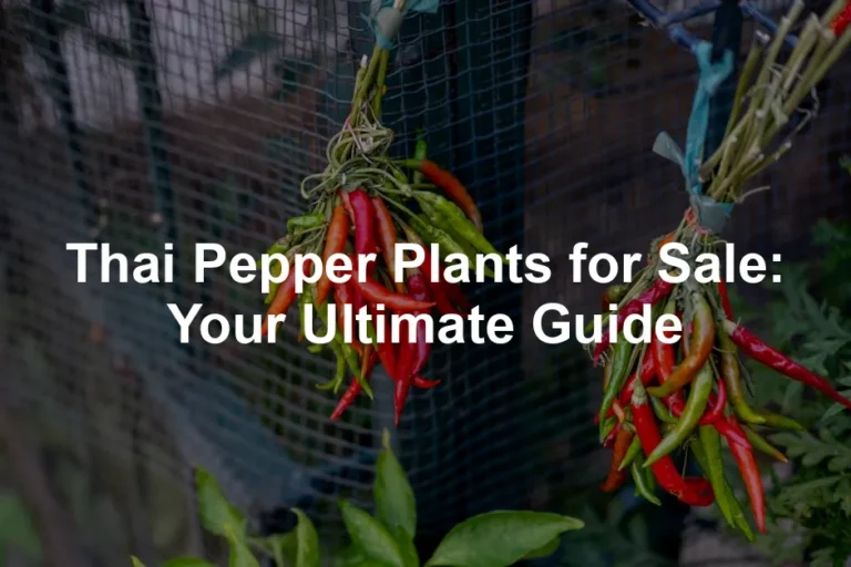 Featured image for Thai Pepper Plants for Sale: Your Ultimate Guide