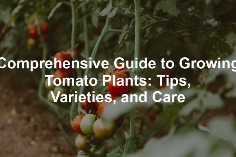 Featured image for Comprehensive Guide to Growing Tomato Plants: Tips, Varieties, and Care