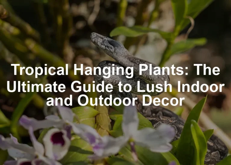 Featured image for Tropical Hanging Plants: The Ultimate Guide to Lush Indoor and Outdoor Decor