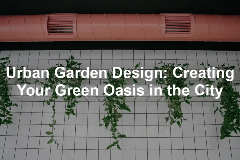 Featured image for Urban Garden Design: Creating Your Green Oasis in the City