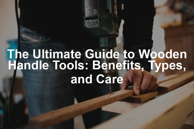 Featured image for The Ultimate Guide to Wooden Handle Tools: Benefits, Types, and Care