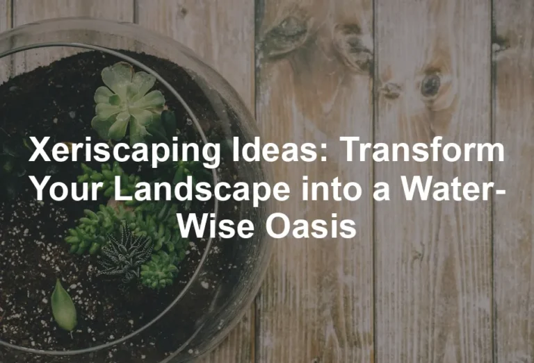 Featured image for Xeriscaping Ideas: Transform Your Landscape into a Water-Wise Oasis