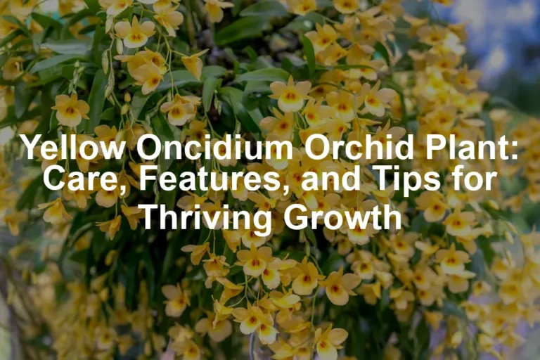Featured image for Yellow Oncidium Orchid Plant: Care, Features, and Tips for Thriving Growth